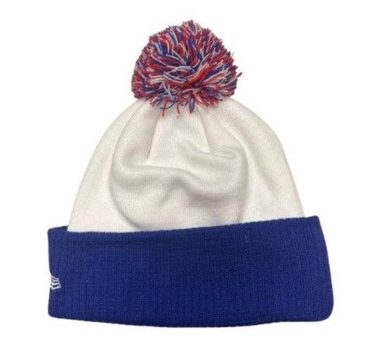 Men's New Era Buffalo Bills Spirit Cuffed Knit Pom Beanie - White/Blue