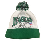 Men's New Era Philadelphia Eagles Spirit Cuffed Knit Pom Beanie - White/Green