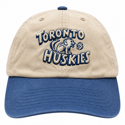 '47 NBA Toronto Huskies Natural Two Tone Clean Up Adjustable Hat - Natural/Blue