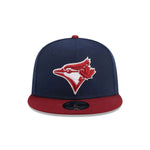 New Era MLB Toronto Blue Jays Two-Tone Color Pack 9FIFTY Snapback Adjustable Hat – Navy/Red