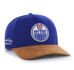 '47 NHL Edmonton Oilers Golden Age TT Hitch Snapback Hat - Blue
