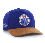 '47 NHL Edmonton Oilers Golden Age TT Hitch Snapback Hat - Blue