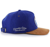 '47 NHL Edmonton Oilers Golden Age TT Hitch Snapback Hat - Blue