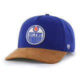 '47 NHL Edmonton Oilers Golden Age TT Hitch Snapback Hat - Blue