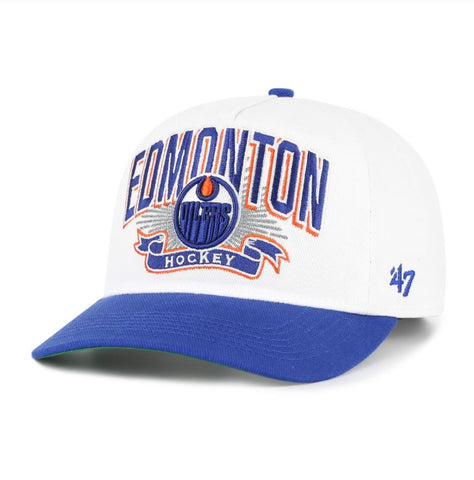 '47 NHL Edmonton Oilers Prime Play Hitch RF Adjustable Snapback Hat - White