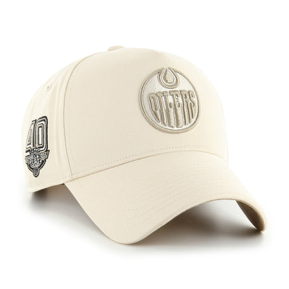 47 NHL Edmonton Oilers Sure Shot MVP Creme de la Creme Adjustable Snapback hat - Cream