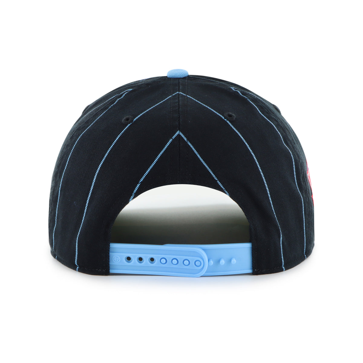 '47 MLB Toronto Blue Jays World Series 1992/93 Pinstripe Hitch Adjustable Snapback Hat - Black/Blue