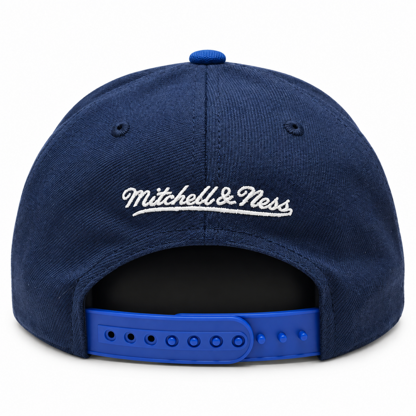 Mitchell & Ness MLB Toronto Blue Jays Team Wordmark Side Pro Pinch Fit Snapback Hat - Navy/Royal
