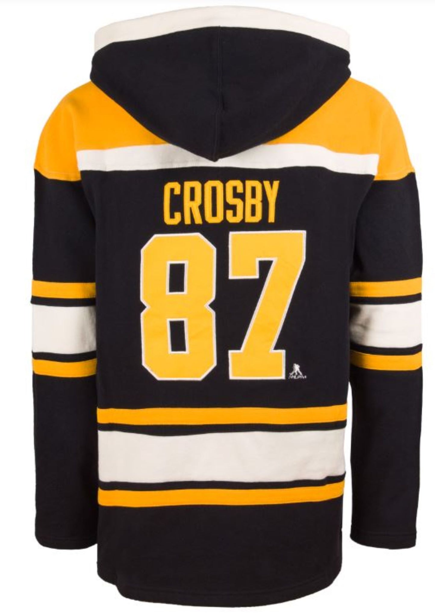 '47 NHL Pittsburgh Penguins Sidney Crosby Captain Patch Player Lacer Hoodie - Black/Yellow