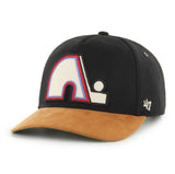 '47 NHL Quebec Nordiques Golden Age TT Hitch Snapback Hat - Black