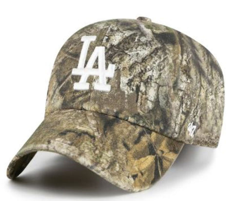 47 MLB Los Angeles Dodgers REALTREE APX Clean Up Adjustable Hat - Camo