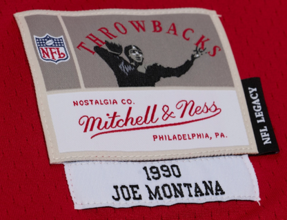 Mitchell & Ness NFL Joe Montana San Francisco 49ers 1990 Legacy Player Jersey - Red/White