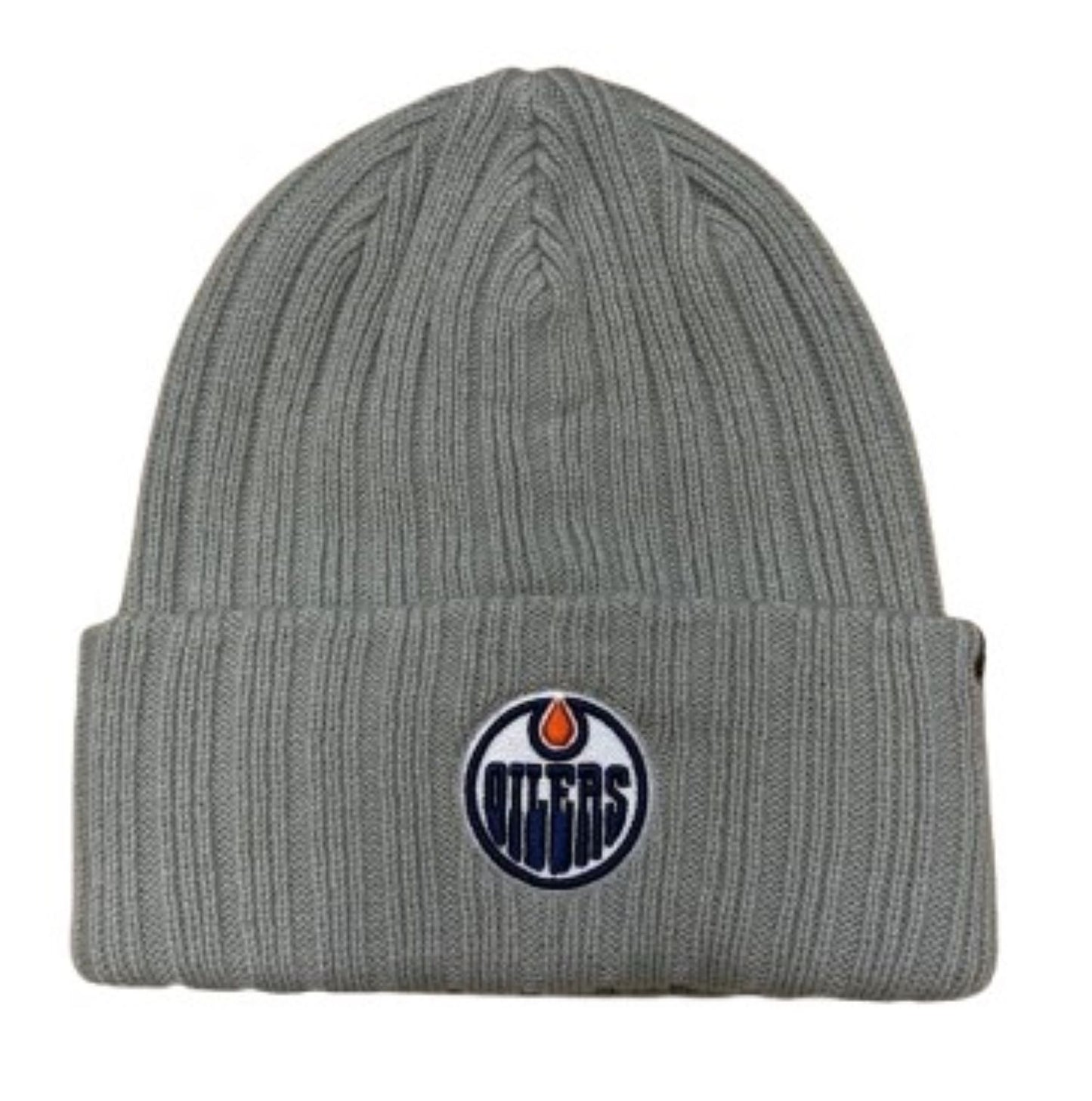 '47 NHL Edmonton Oilers Ribbed Haymaker Cuff Knit Hat - Grey