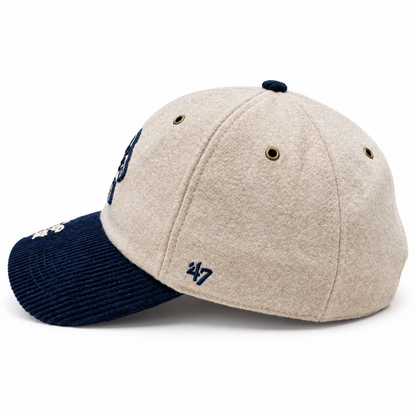'47 NHL Vancouver Canucks Women's Rope Script Two Tone Clean Up Adjustable Hat - Natural/Navy