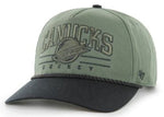 47 NHL Vancouver Canucks Roscoe Rope Option TT Hitch Snapback Hat - Green/Black