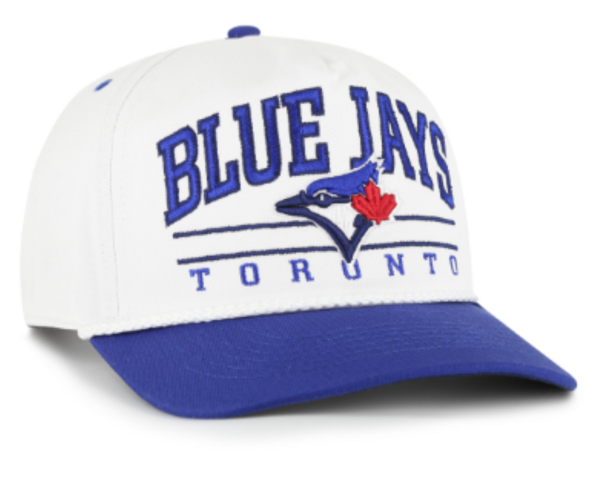 47 MLB Toronto Blue Jays Roscoe Rope TT Hitch Adjustable Hat - White/Blue