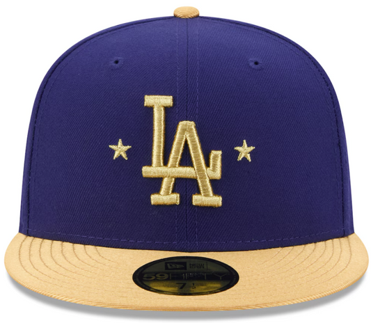 New Era 59FIFTY MLB Los Angeles Dodgers 2025 World Series Champions Fitted Hat - Royal Blue/Gold - The Sports Collection