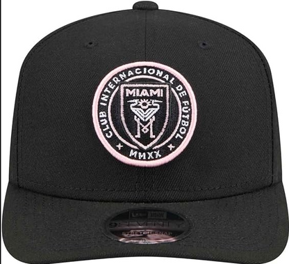 New Era MLS Inter Miami CF 9SEVENTY Stretch-Snap Adjustable Hat - Black