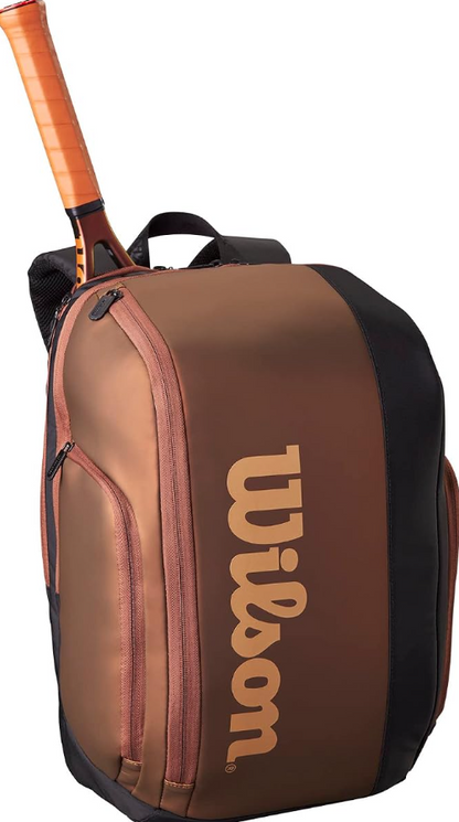 Wilson Pro Staff V14 Super Tour Tennis Backpack - Brown, Holds up to 2 Rackets