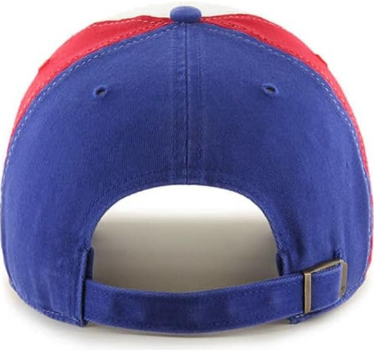 47 Montreal Expos Mens Womens Cooperstown Three Tone Clean Up Adjustable Strapback Team Color Hat with Vintage Team Color
