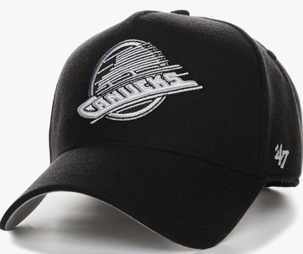 Vancouver Canucks Vintage Skate Logo '47 MVP Cap - Black/White