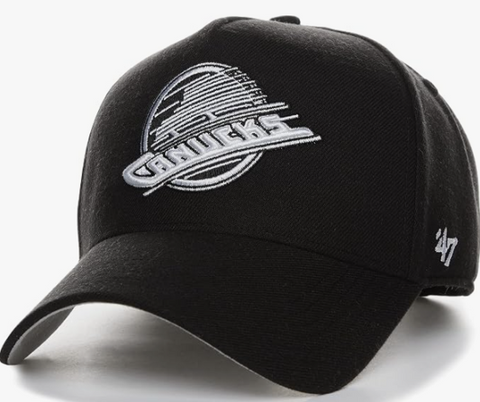 Vancouver Canucks Vintage Skate Logo '47 MVP Cap - Black/White