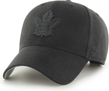 Toronto Maple Leafs '47 Adjustable Structured MVP Hat Black on Black