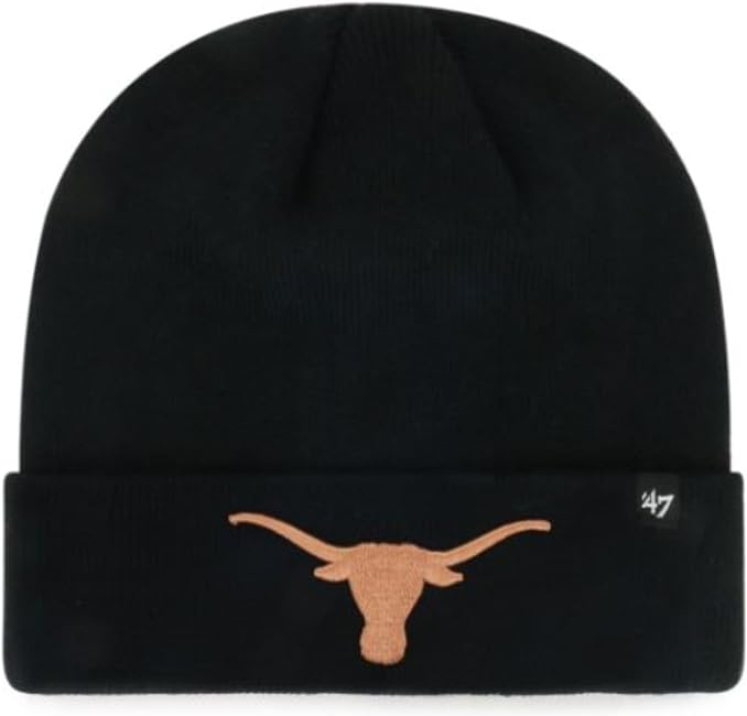 47' NCAA Texas Raised Cuff Knit Hat - Black