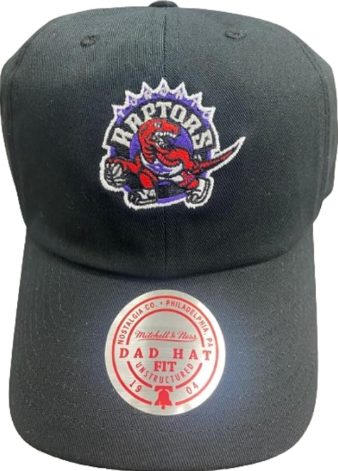Mitchell & Ness Men's Toronto Raptors Dad Fit Adjustable Hat - Black