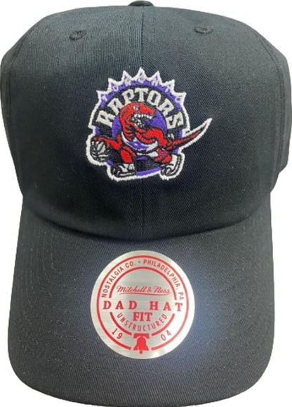 Mitchell & Ness Men's Toronto Raptors Dad Fit Adjustable Hat - Black