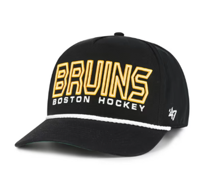 '47 Boston Bruins rope hitch adjustable snapback hat