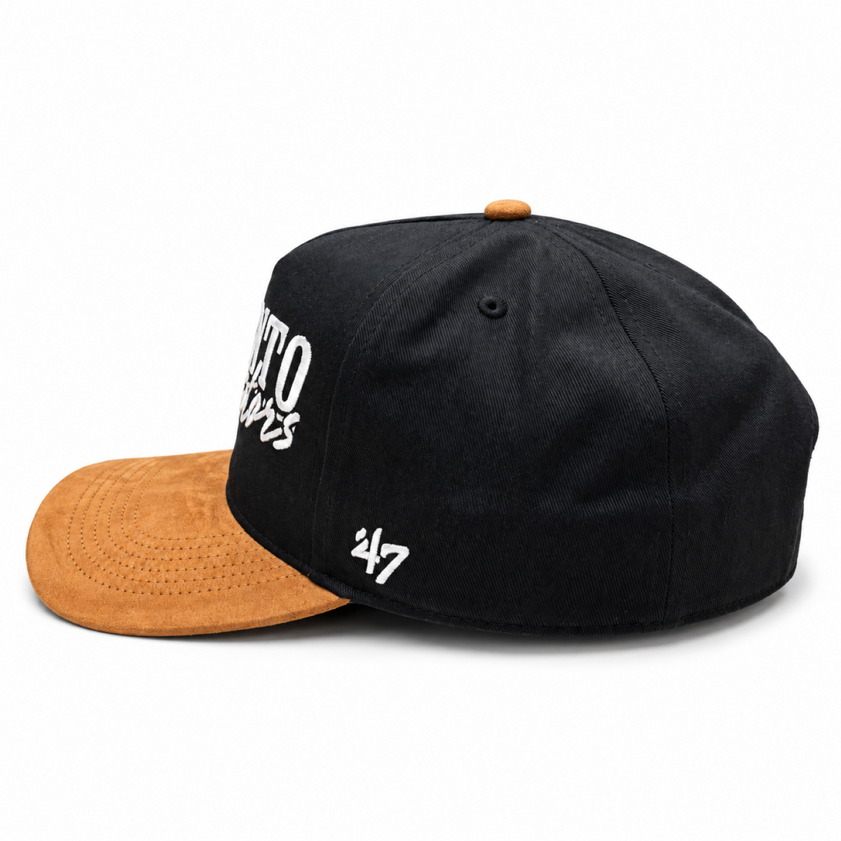 '47 NBA Toronto Raptors Scribeline Hitch RF Adjustable Hat - Black/Brown