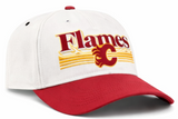 47 NHL Calgary Flames Script Fade TT Rope Hitch Snapback Hat - White/Red