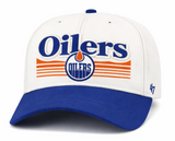 47 NHL Edmonton Oilers Script Fade TT Rope Hitch Snapback Hat - White/Blue