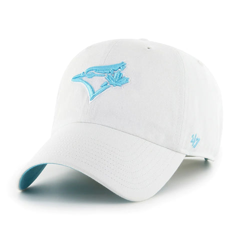 47 Brand Toronto Blue Jays Clean up Adjustable Hat -  White/Caribbean Blue