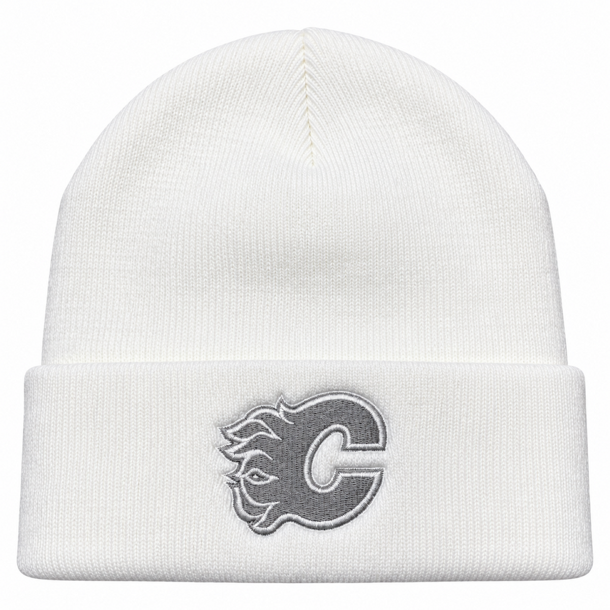 American Needle NHL Cuffed Knit Beanie - Silver/White