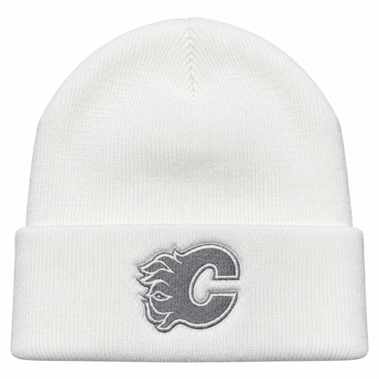 American Needle NHL Cuffed Knit Beanie - Silver/White