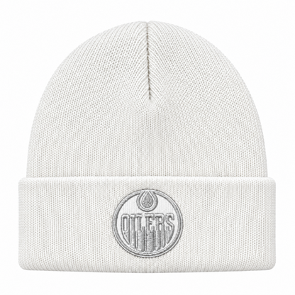 American Needle NHL Cuffed Knit Beanie - Silver/White