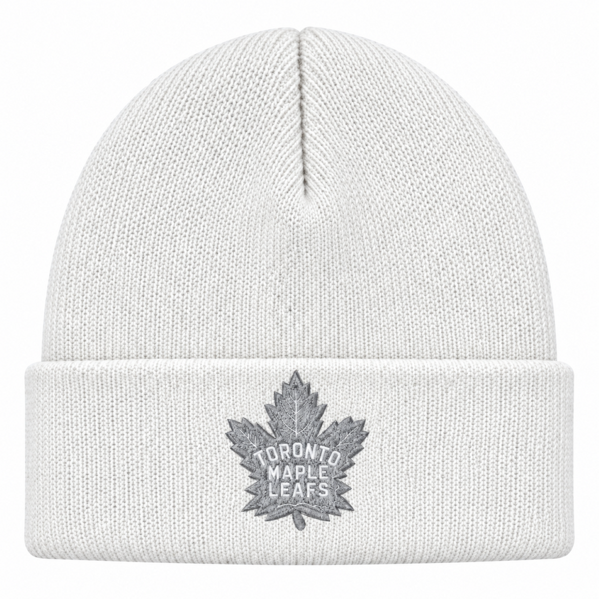 American Needle NHL Cuffed Knit Beanie - Silver/White