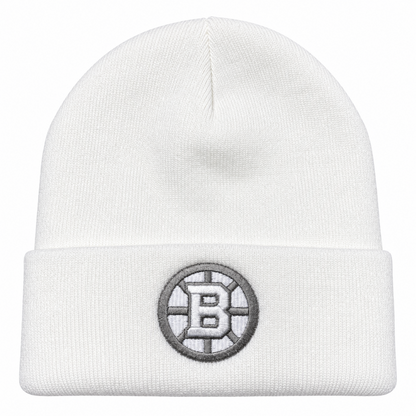 American Needle NHL Cuffed Knit Beanie - Silver/White