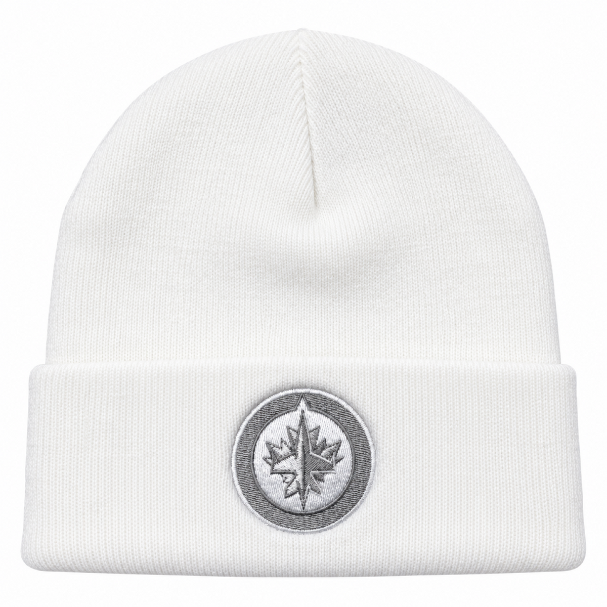 American Needle NHL Cuffed Knit Beanie - Silver/White