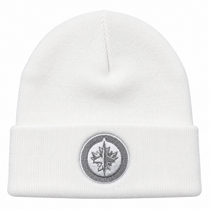 American Needle NHL Cuffed Knit Beanie - Silver/White