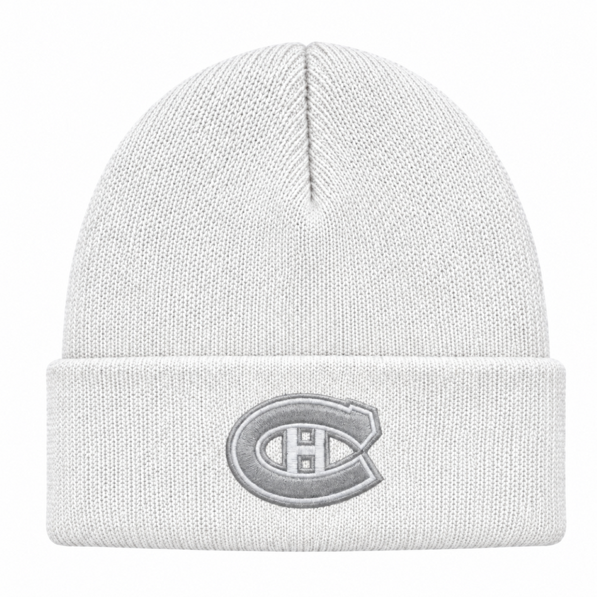 American Needle NHL Cuffed Knit Beanie - Silver/White