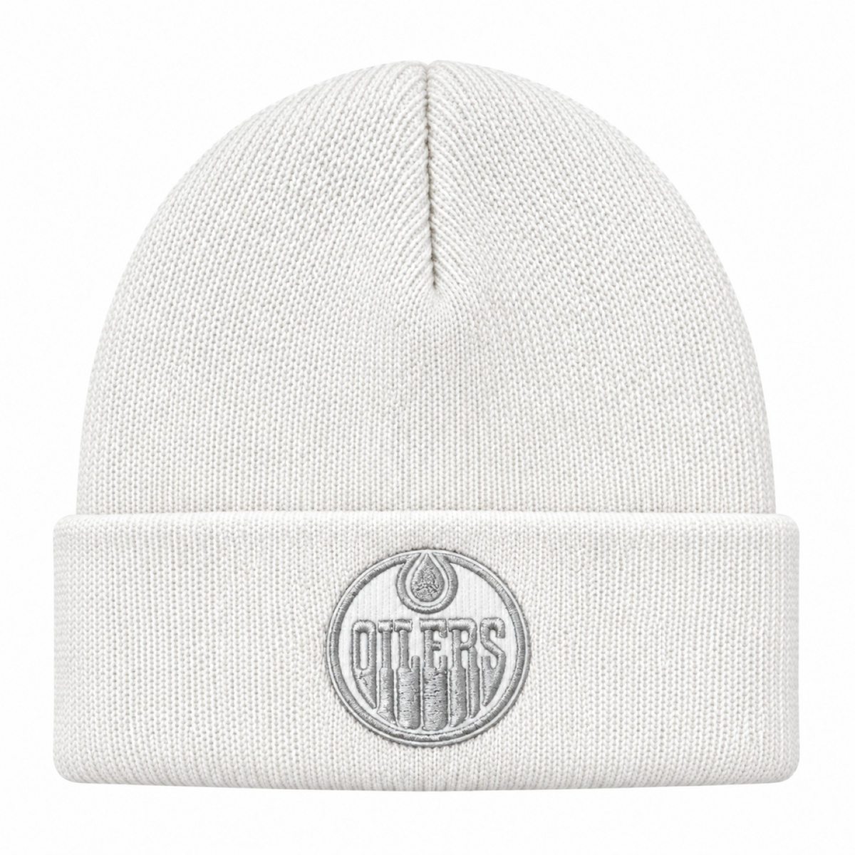 American Needle NHL Cuffed Knit Beanie - Silver/White