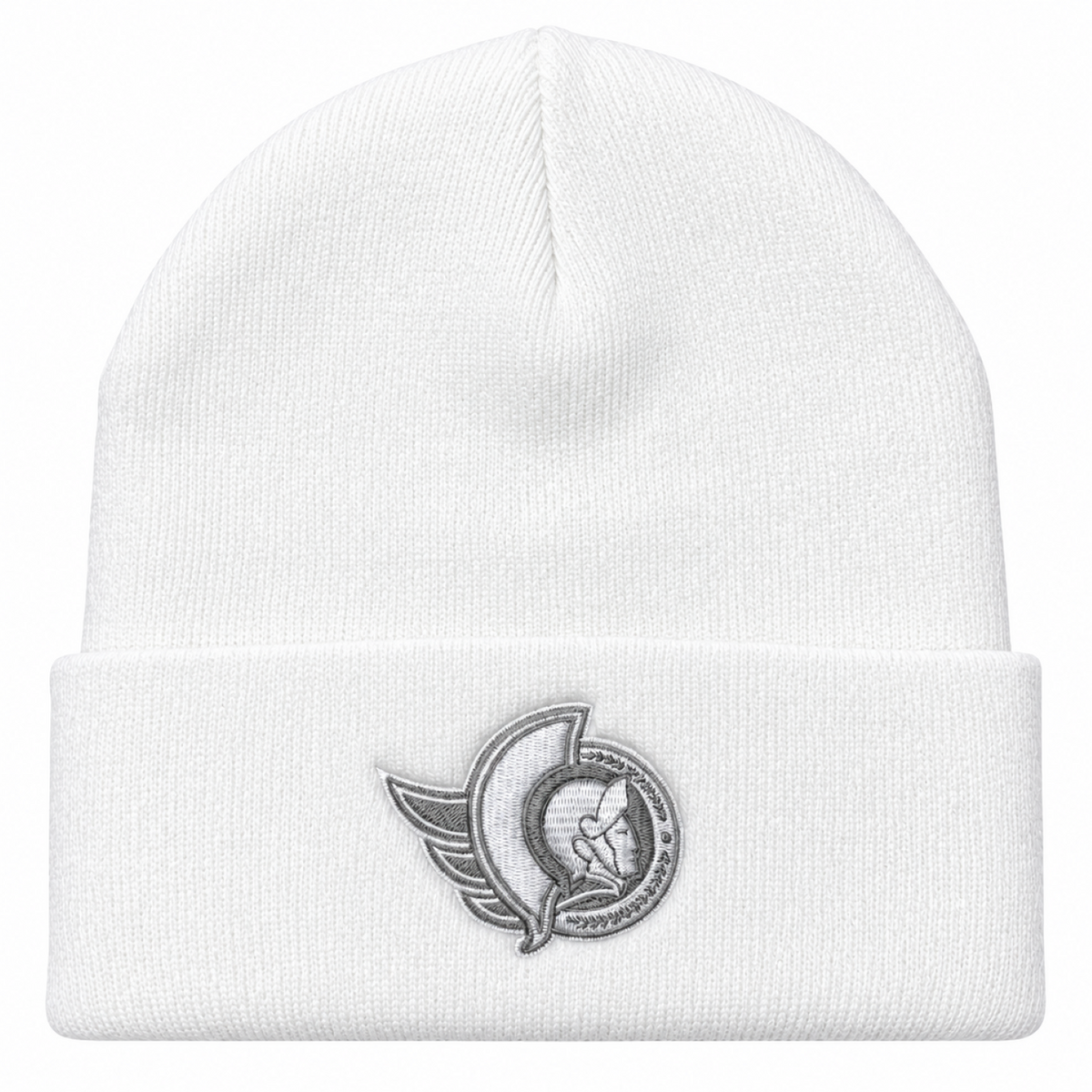 American Needle NHL Cuffed Knit Beanie - Silver/White