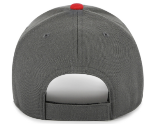 '47 NBA Toronto Raptors Split Block MVP Adjustable Hat - Grey/Red