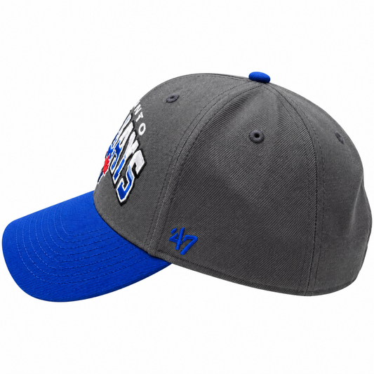 '47 MLB Toronto Blue Jays Split Block MVP Adjustable Hat - Grey/Blue