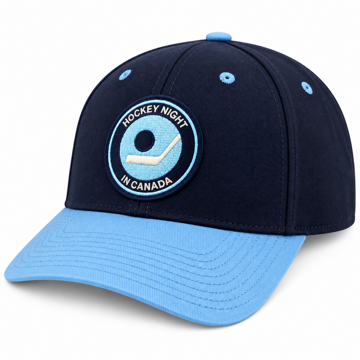 American Needle Hockey Night in Canada Split Colour HT Adjustable Hat - Navy/Blue