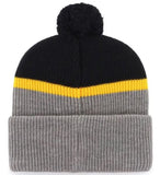 47 NHL Vancouver Canucks Split Shadow Cuff Pom Knit - Grey/Black