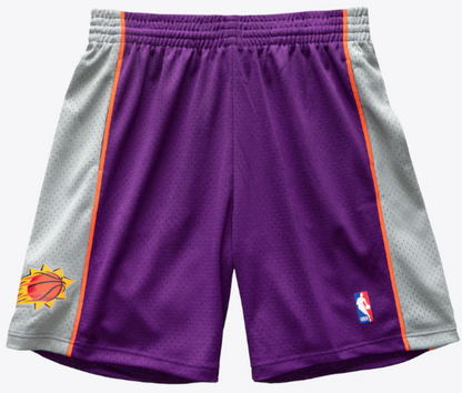 Men's Mitchell & Ness Phoenix Suns 2001/02 Hardwood Classics Swingman Shorts - Purple/Grey